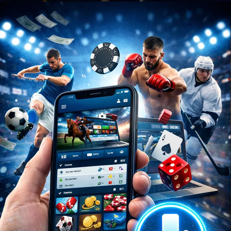 Collage of various spinplus casino games, sports betting, and live dealer action, showcasing wide entertainment options and exclusive bonuses.
